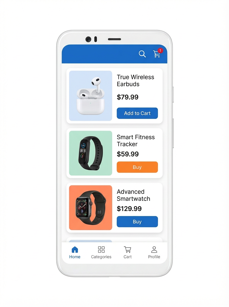 购物app手机模型